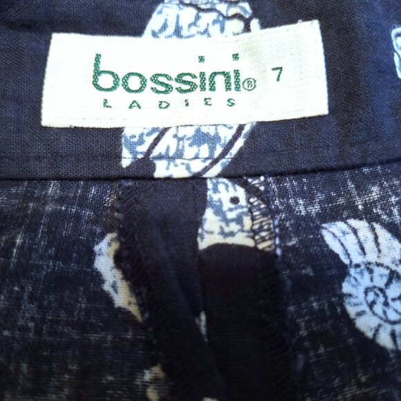 High Rise Golf Shorts with Blue and White Marine Theme - Picture 6 of 8